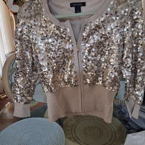Vince Camuto Metallic Sequin Jacket